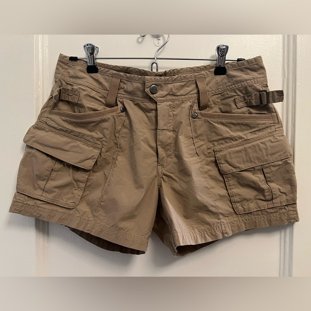 RLX BRUSHED POPLIN KHAKI CARGO SHORTS - SIZE 4